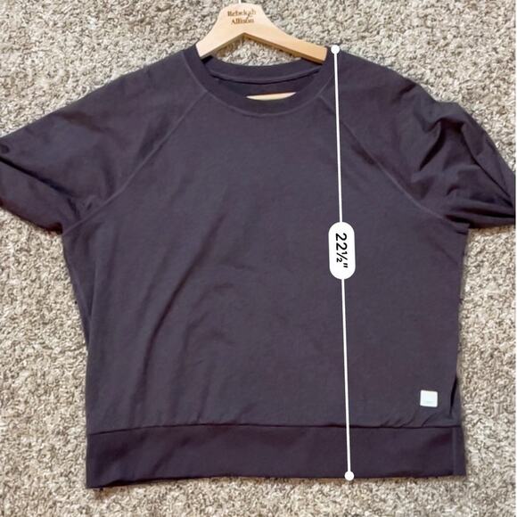 Vuori Halo Crew Brown Women's LARGE DreamKnit Pullover Sangria Heather EUC - Picture 15 of 15